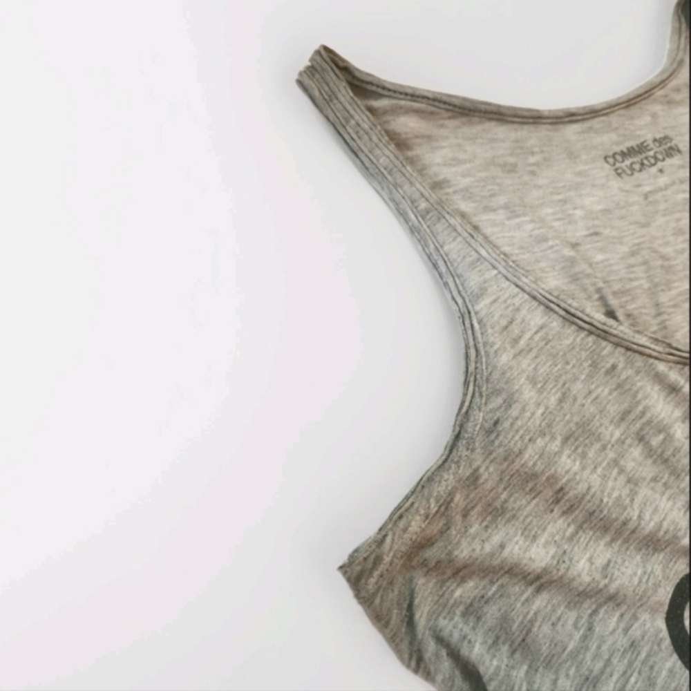 Comme Des Fuckdown Muscle Tank Top Light Gray Sz XS - Picture 4 of 5